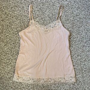 Elle Y2K Lace Cami Size S Small Light Pink Fairy Camisole Tank Top Feminine